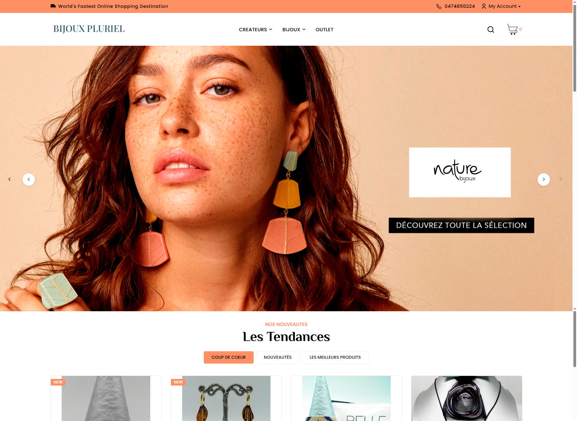 Bijoux Pluriel — capture homepage